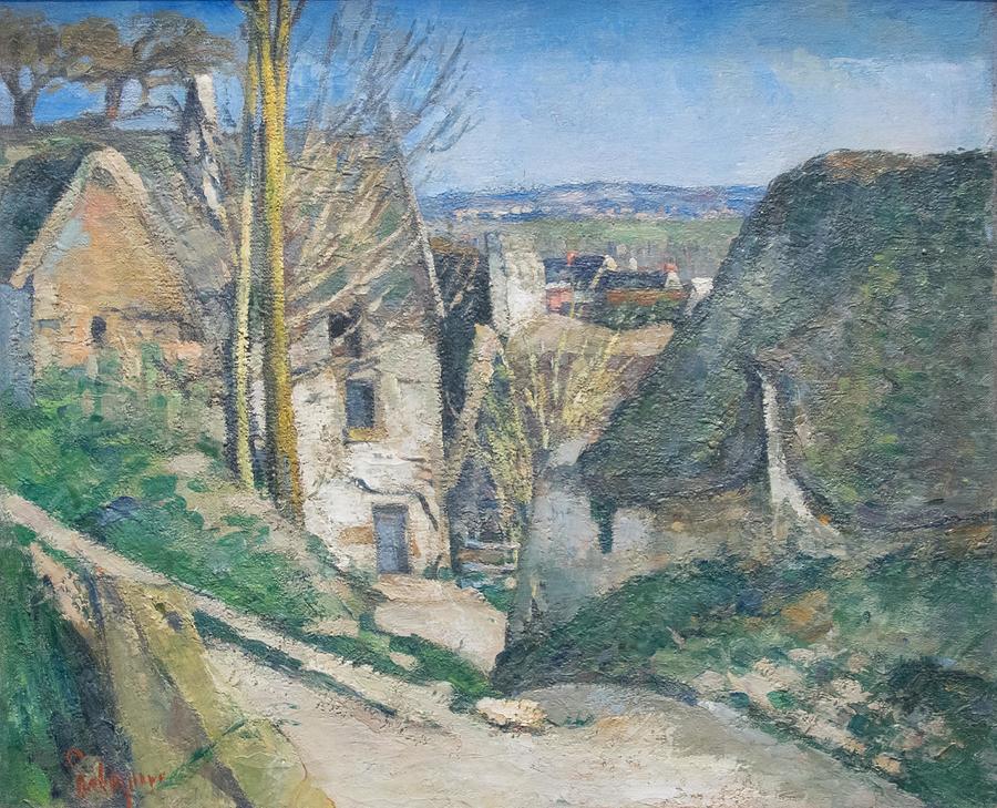 Landscape Painting - La Maison du pendu by Paul Cezanne