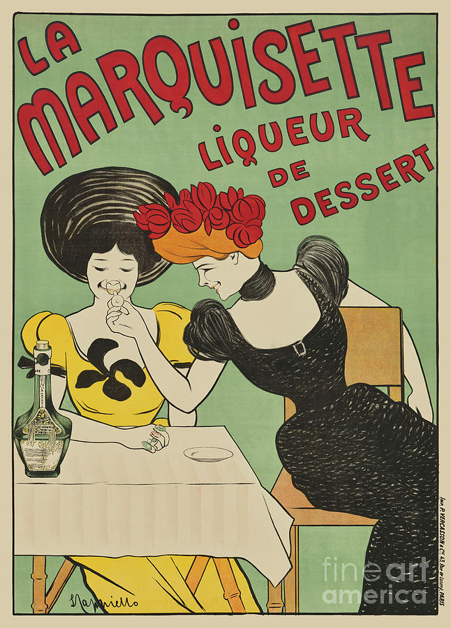 La Marquisette Vintage Poster 1904 Drawing