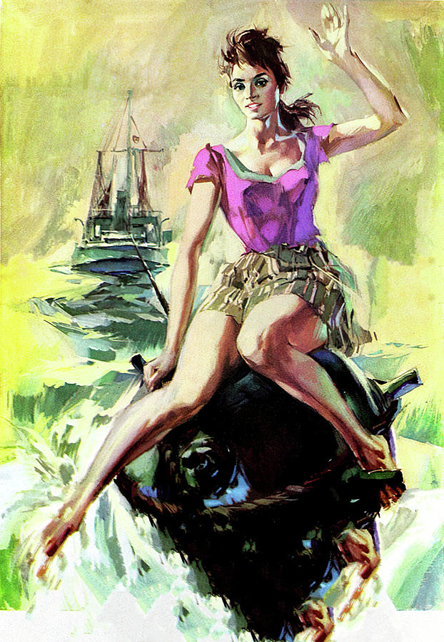 Vintage Painting - La Mina, 1957, movie poster painting by Movie World Posters