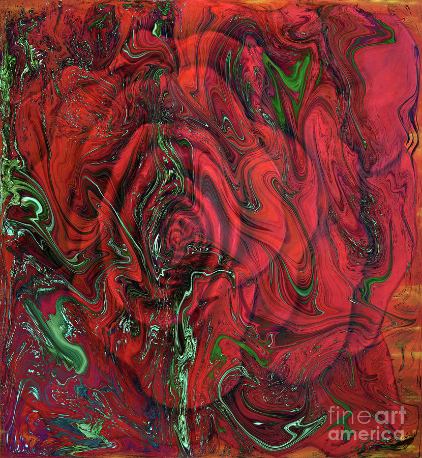 La Mother Rose Embellished Painting by Catalina Walker