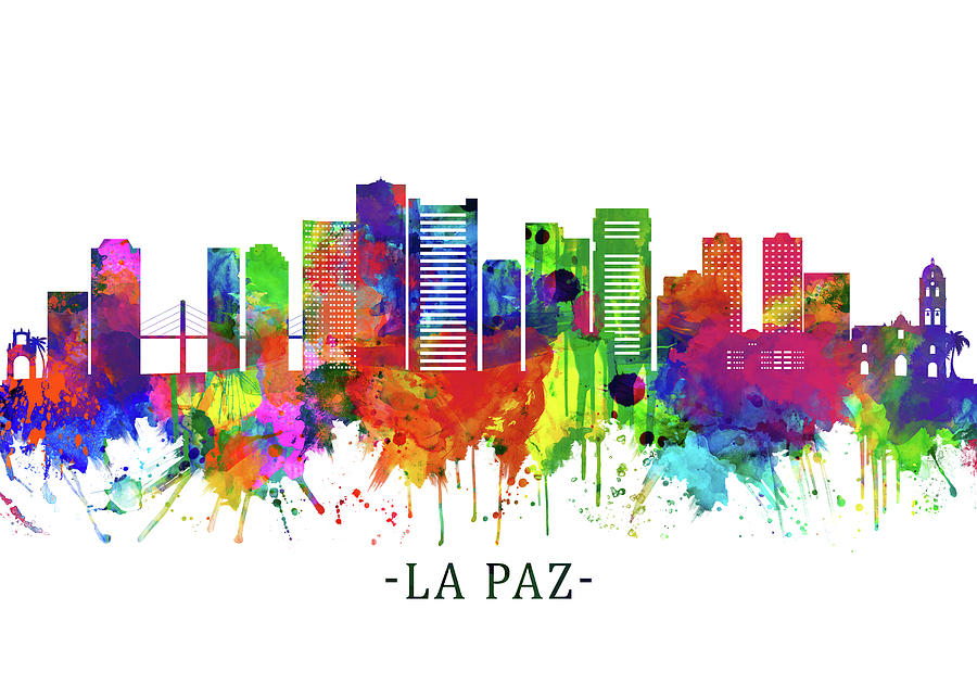 La Paz Bolivia Skyline Mixed Media