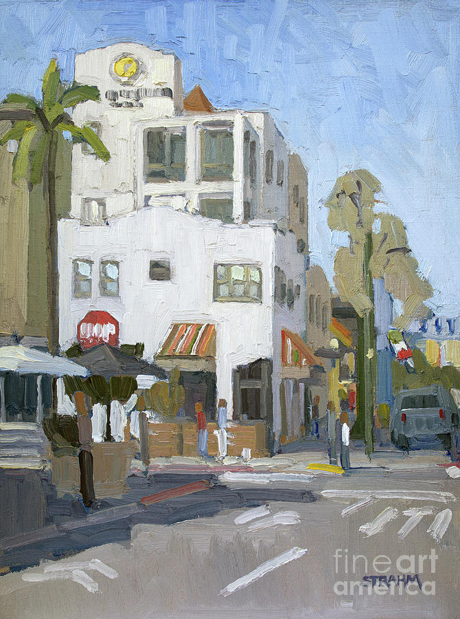 La Pensione - Little Italy, San Diego, California Painting by Paul Strahm