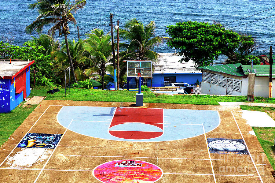 La Perla Basketball Court in San Juan Photograph by John Rizzuto