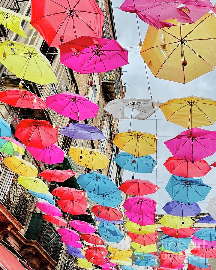La Pescheria Umbrellas in Catania Sicily Photograph by Barbie Corbett-Newmin