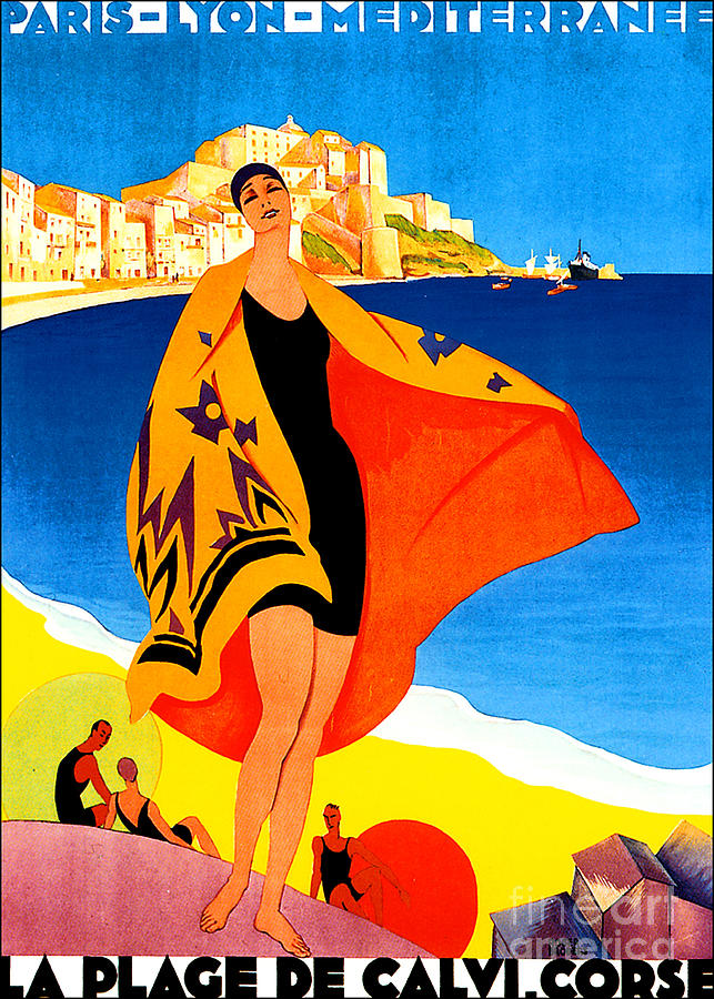 Vintage poster - La Plage de Calvi, La Corse, France Tote Bag by Vintage  Images