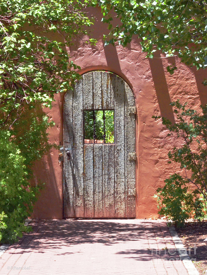 La Posada Garden Door Photograph by Debby Pueschel