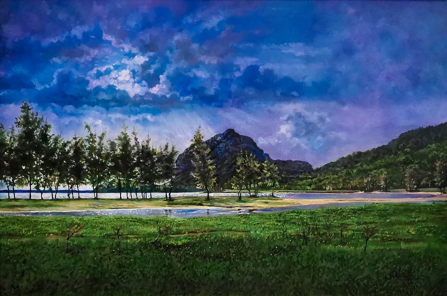 La Prairie, Mauritius Painting by Raouf Oderuth