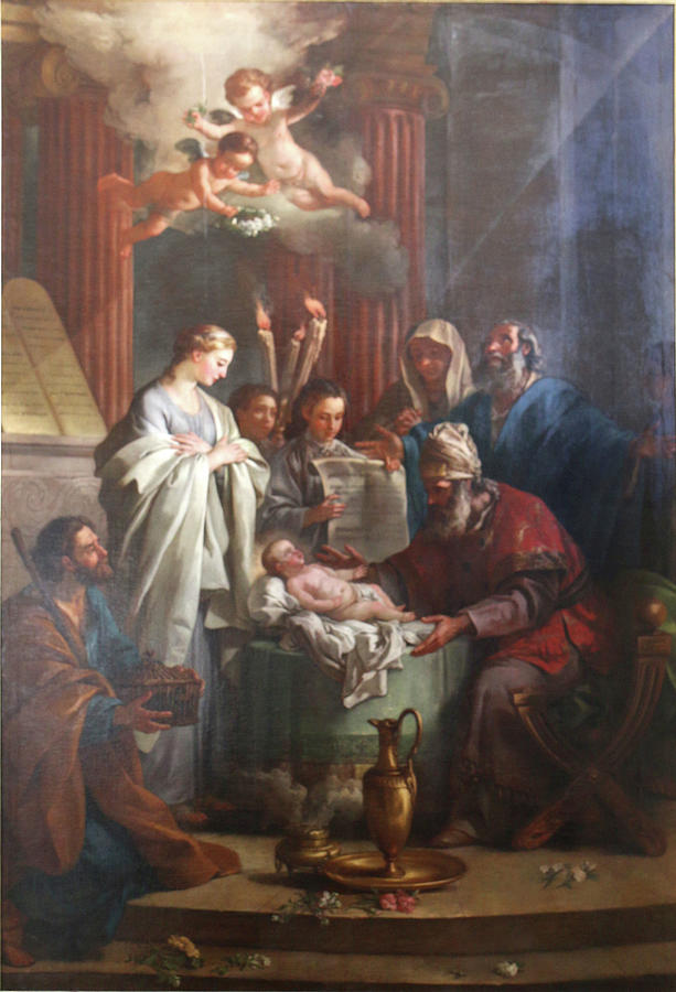 La Presentation De Jesus Au Temple A Jerusalem Painting By Joseph Marie