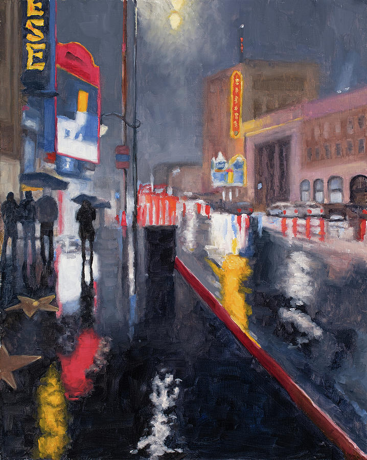 LA Rain Painting by Tate Hamilton