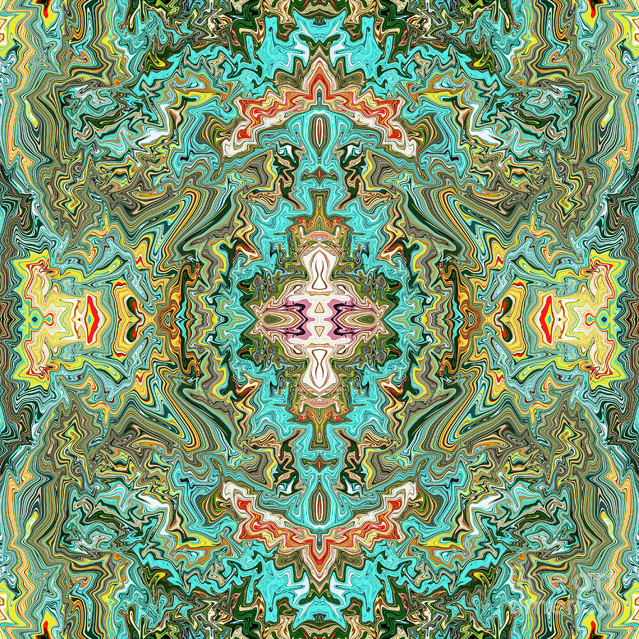 La Reina De Los Muertos seamless abstract design Digital Art by Susan Vineyard