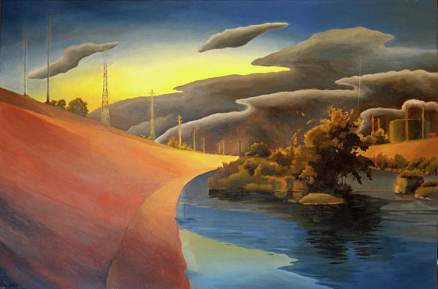 L.A. River Painting by Thu Nguyen