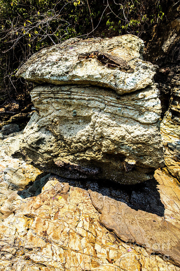 Rock Formation Photograph - La Roca con lineas  by Gabriel Cusmir