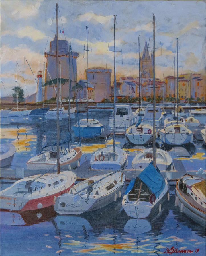 La Rochelle Harbour Afternoon Painting by David Gilmore
