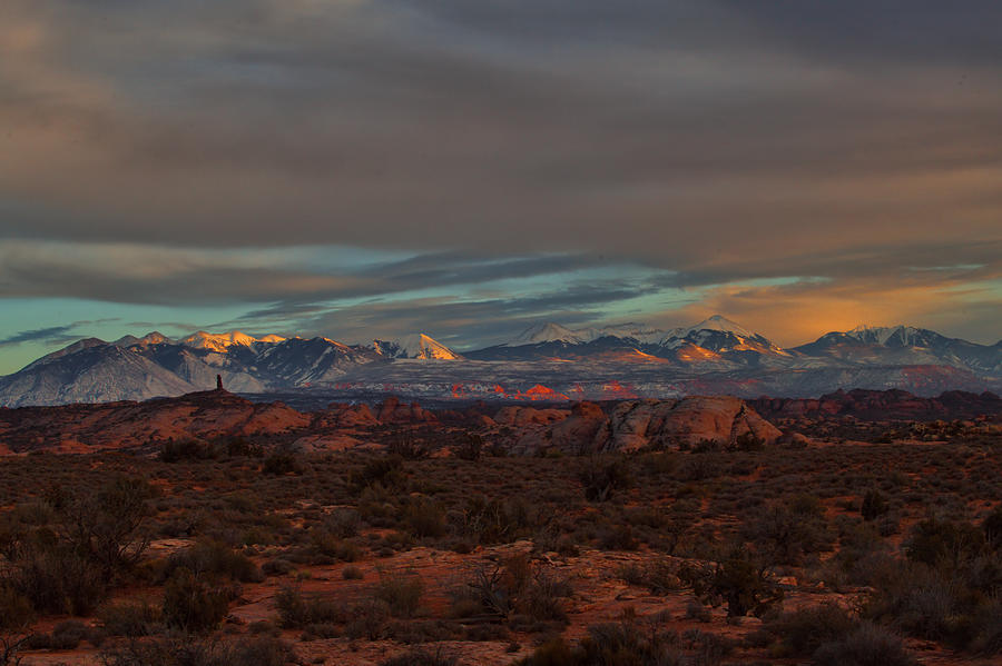 La Sal Mountains At Sunset Photograph by Stephen Vecchiotti