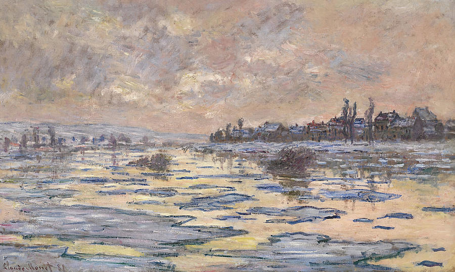 La Seine A Lavacourt, Debacle Painting by Claude Monet
