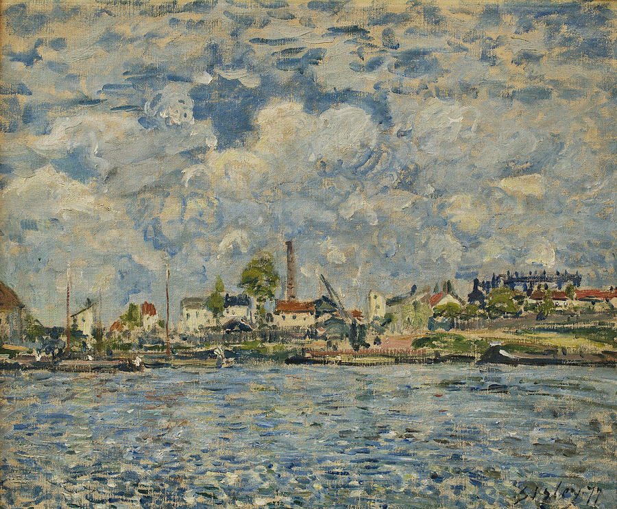 Alfred Sisley Painting - La Seine au point du jour  by Alfred Sisley