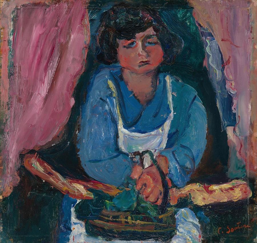 La Servante En Bleu circa Painting by Chaim Soutine French | Pixels