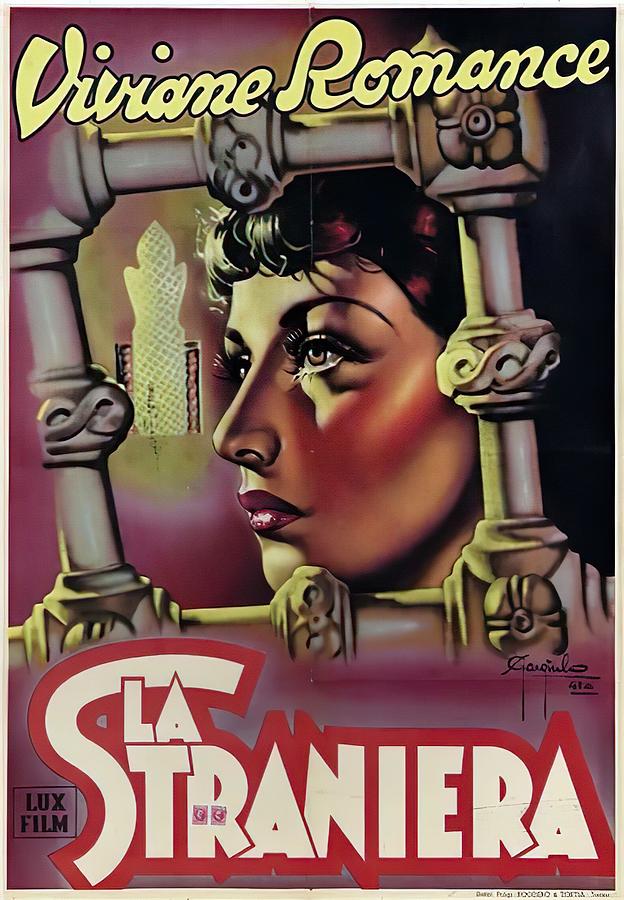 La Straniera, 1941 - art by Sergio Gargiulo Mixed Media by Movie World Posters