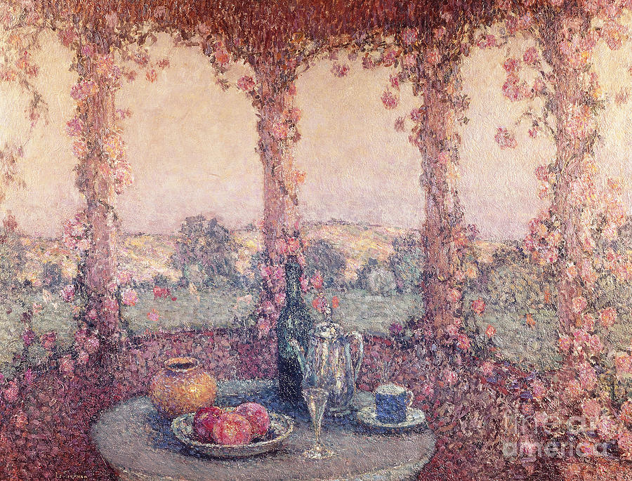 La Table sous la Tonnelle, 1917 Painting by Henri Le Sidaner