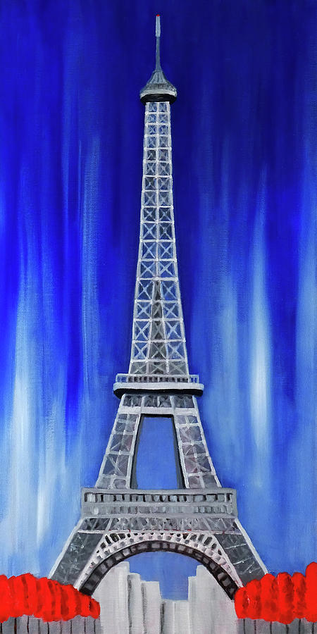 La Tour Eiffel Painting by Vicki Rees