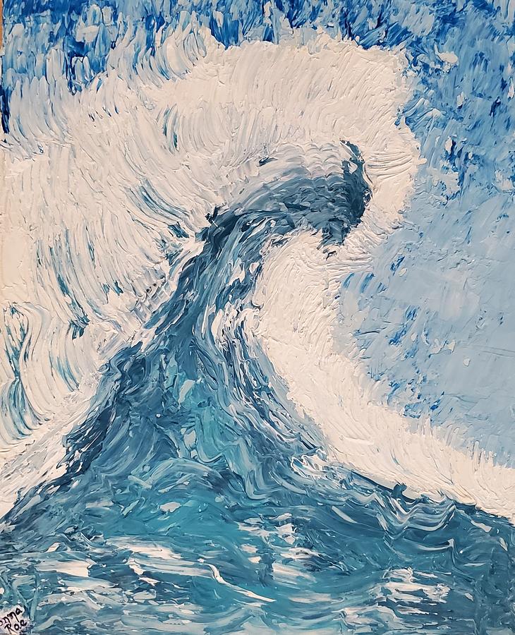 La Vague Painting By Donna Rae Prock - Fine Art America