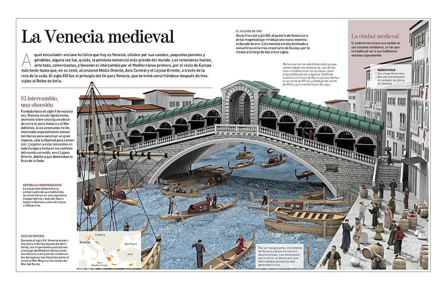La Venecia medieval Digital Art by Album