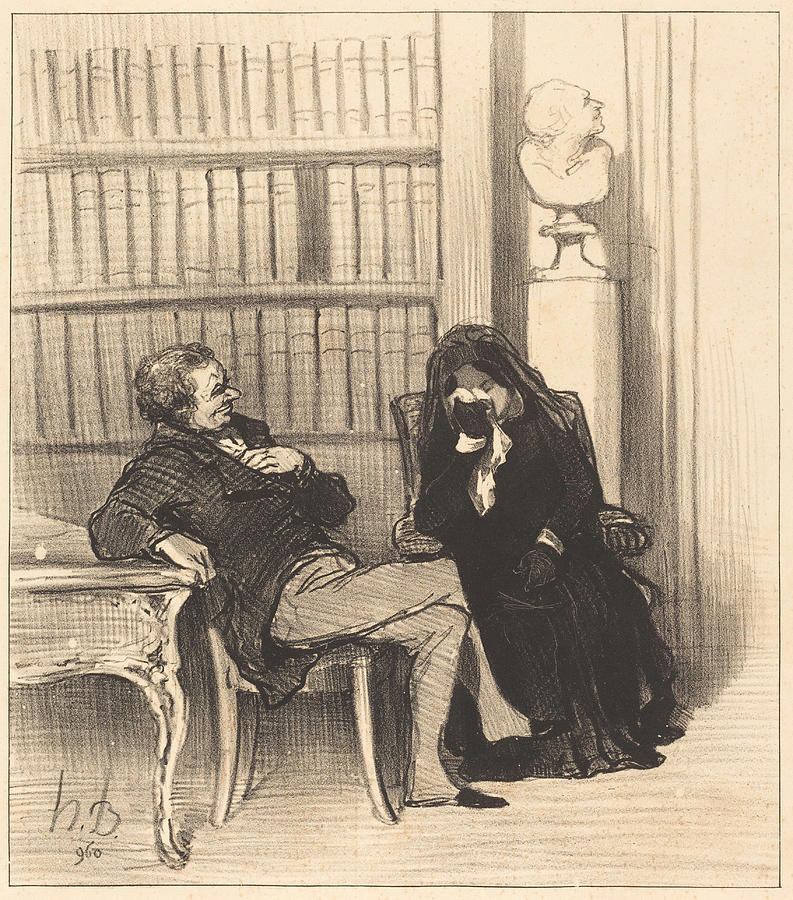 La veuve Drawing by Honore Daumier - Fine Art America