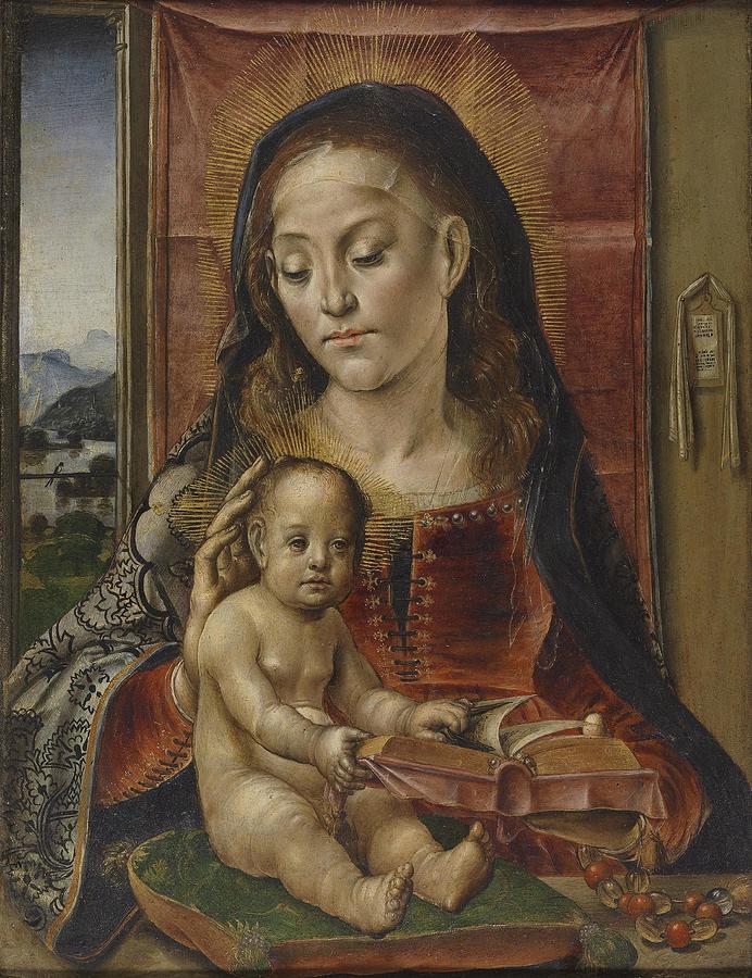 La Virgen con el Nino Virgin Mary and Child Painting by Pedro ...