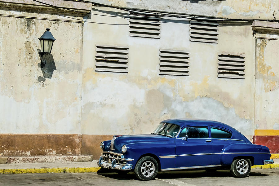 Car Photograph - La voiture bleue... Street photo, Havana. Cuba by Lie Yim