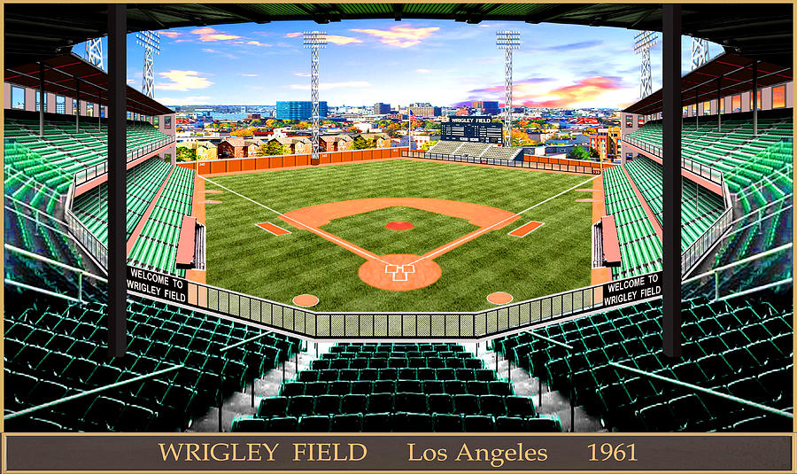 L.A. Wrigley Field 1961 Digital Art by Gary Grigsby Pixels