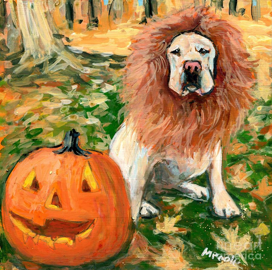 Lab Lion Painting by Molly Poole