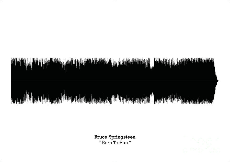 LAB NO 4 Bruce Springsteen Born to Run Song Soundwave Print Music Lyrics Poster  Digital Art by Lab No 4 The Quotography Department