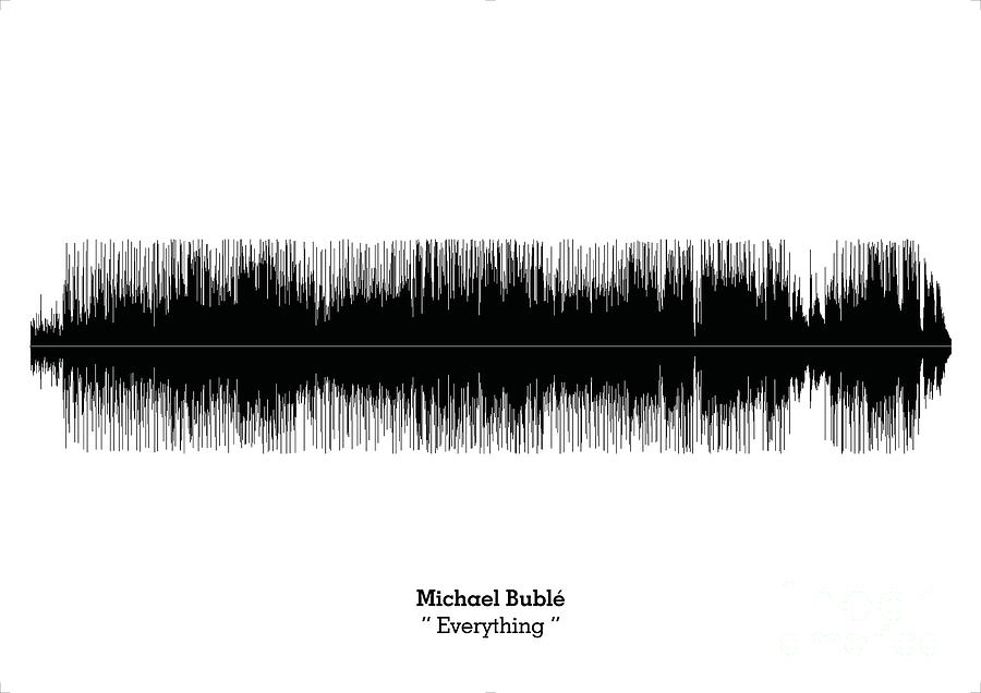 Music Digital Art - LAB NO 4 Michael Buble Everything Song Soundwave Print Music Lyrics Poster by Lab No 4 The Quotography Department