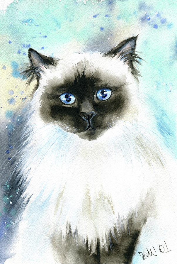 Labelle Birman Cat Painting Painting by Dora Hathazi Mendes