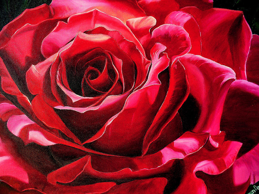 Labelle Rose       Painting by Karin  Dawn Kelshall- Best
