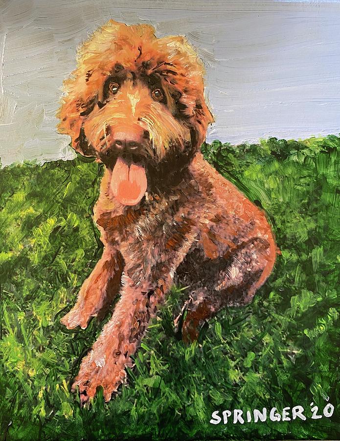 Labradoodle Painting by Gary Springer