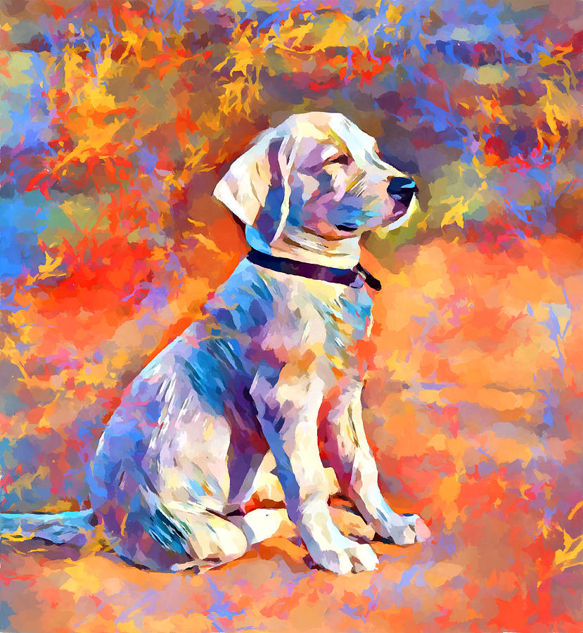 Labrador 12 Painting by Chris Butler