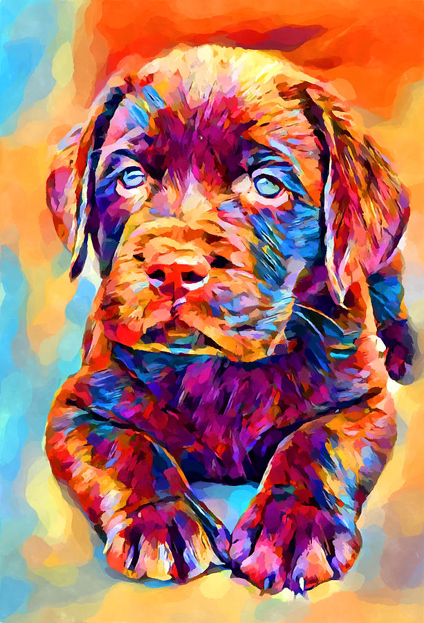 Labrador Puppy 4 Painting by Chris Butler