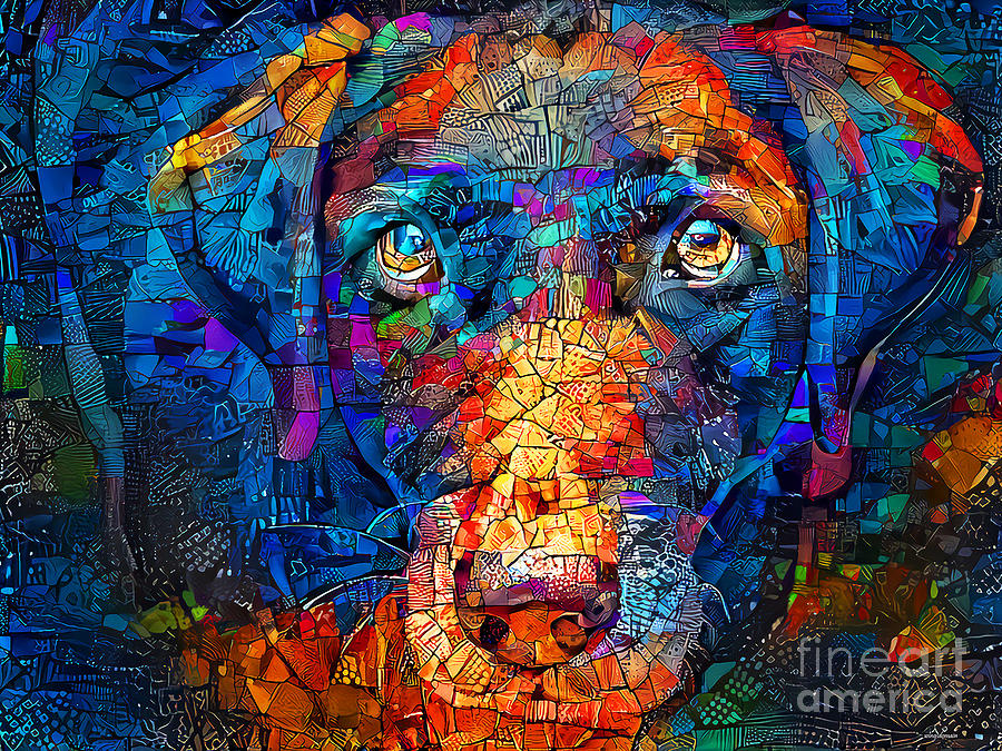 Labrador Retriever Dog In Contemporary Modern Art 20211204 Photograph by Wingsdomain Art and Photography