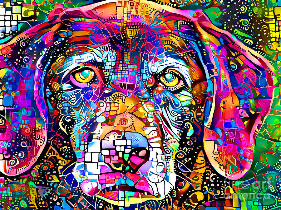 Labrador Retriever Dog In Whimsical Modern Pop Art 20211209 Photograph by Wingsdomain Art and Photography