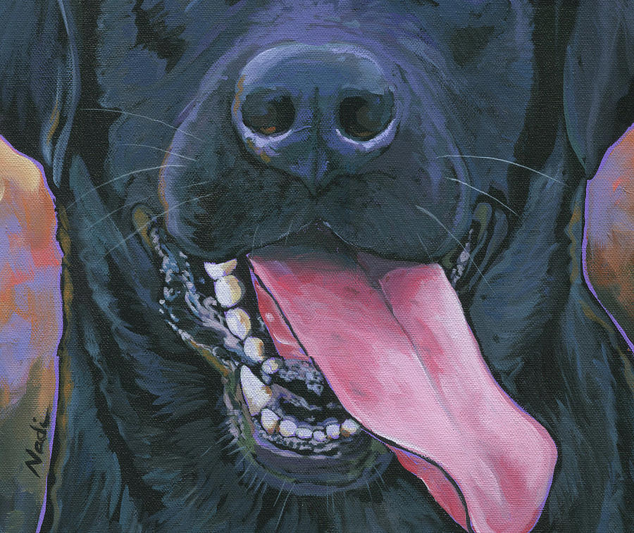 Labrador Retriever Mask Painting by Nadi Spencer
