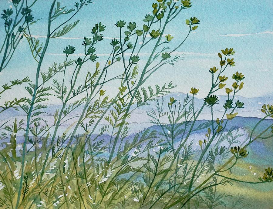 Flowers Painting - Lace Fern, Herb and Vetch - Mishe Mokwa Trail  by Luisa Millicent