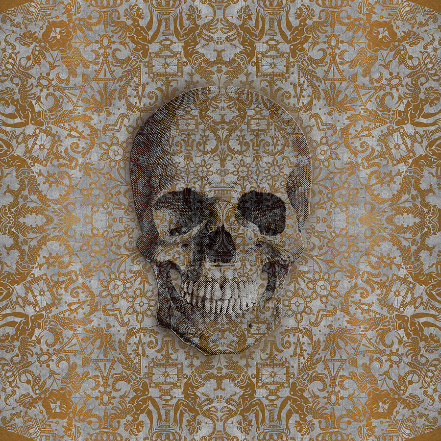 Lace Skull V. 28 Digital Art by Diego Taborda