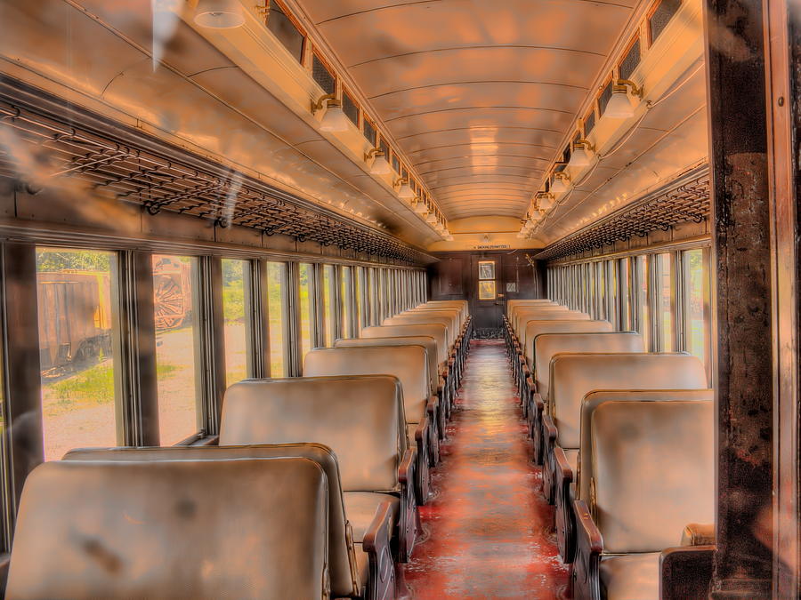 Lackawanna Coach Car 557 Interior Photograph by Dale Kauzlaric