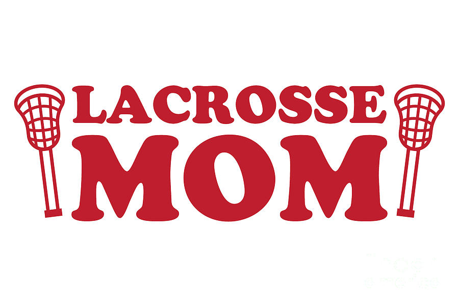 Lacrosse Mom Red Digital Art