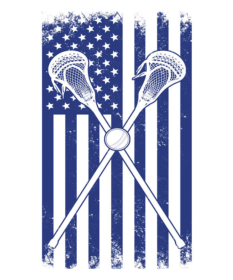 Lacrosse Player Gift Ideas American Flag Lacrosse Sticks Spiral Notebook by  Kanig Designs - Fine Art America