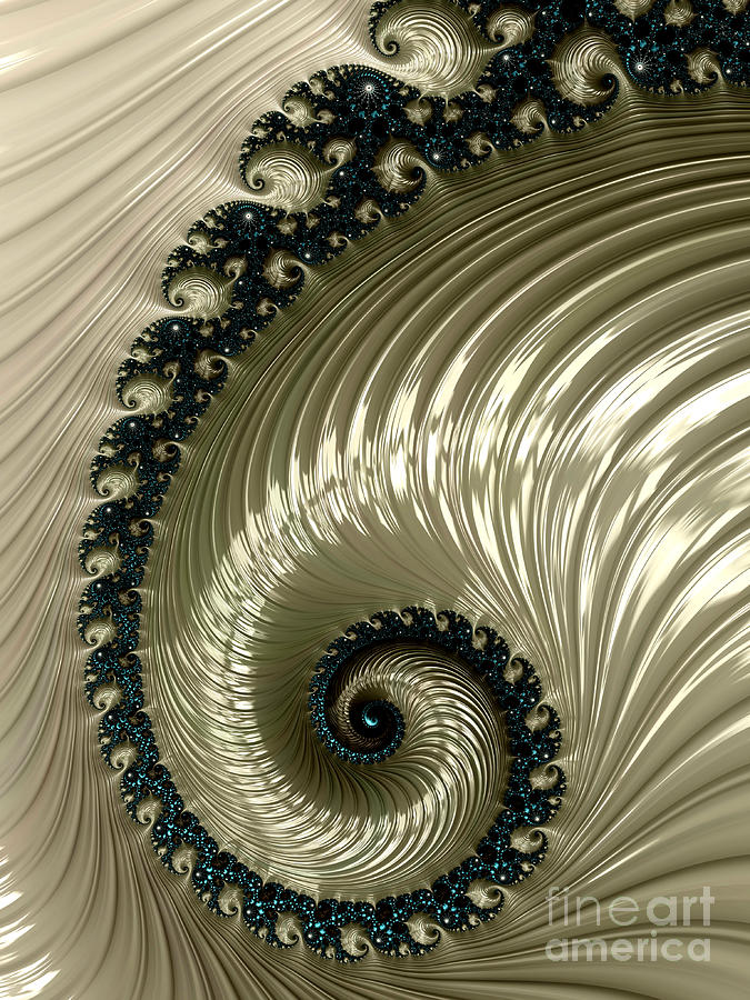 Abstract Digital Art - Lacy Spiral by Amanda Moore