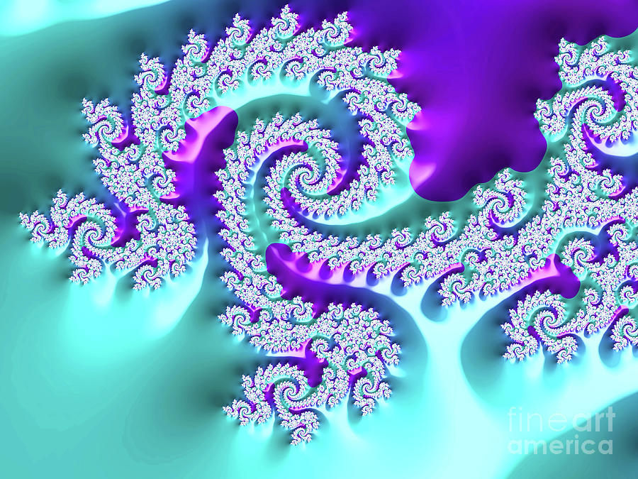 Abstract Digital Art - Lacy Spiral Number 2 by Elisabeth Lucas