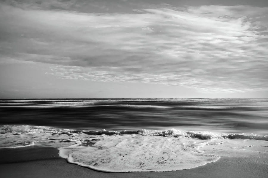 Lacy Waves Dreamscape Black and White Photograph by Debra and Dave Vanderlaan