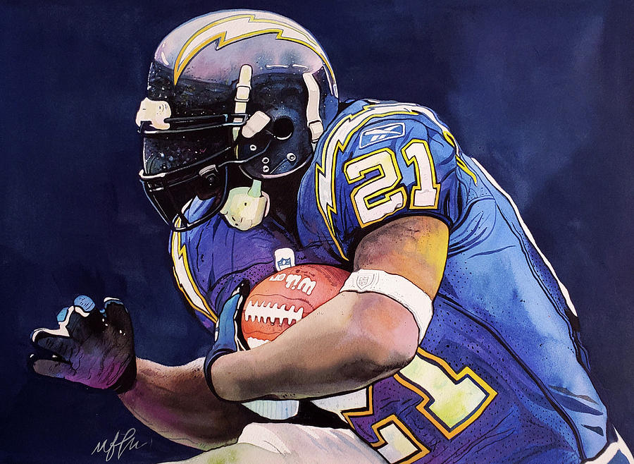 Ladainian Tomlinson Painting - Ladainian Tomlinson - San Diego Chargers by Michael Pattison